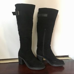 American Eagle Outfitters black suede tall boots